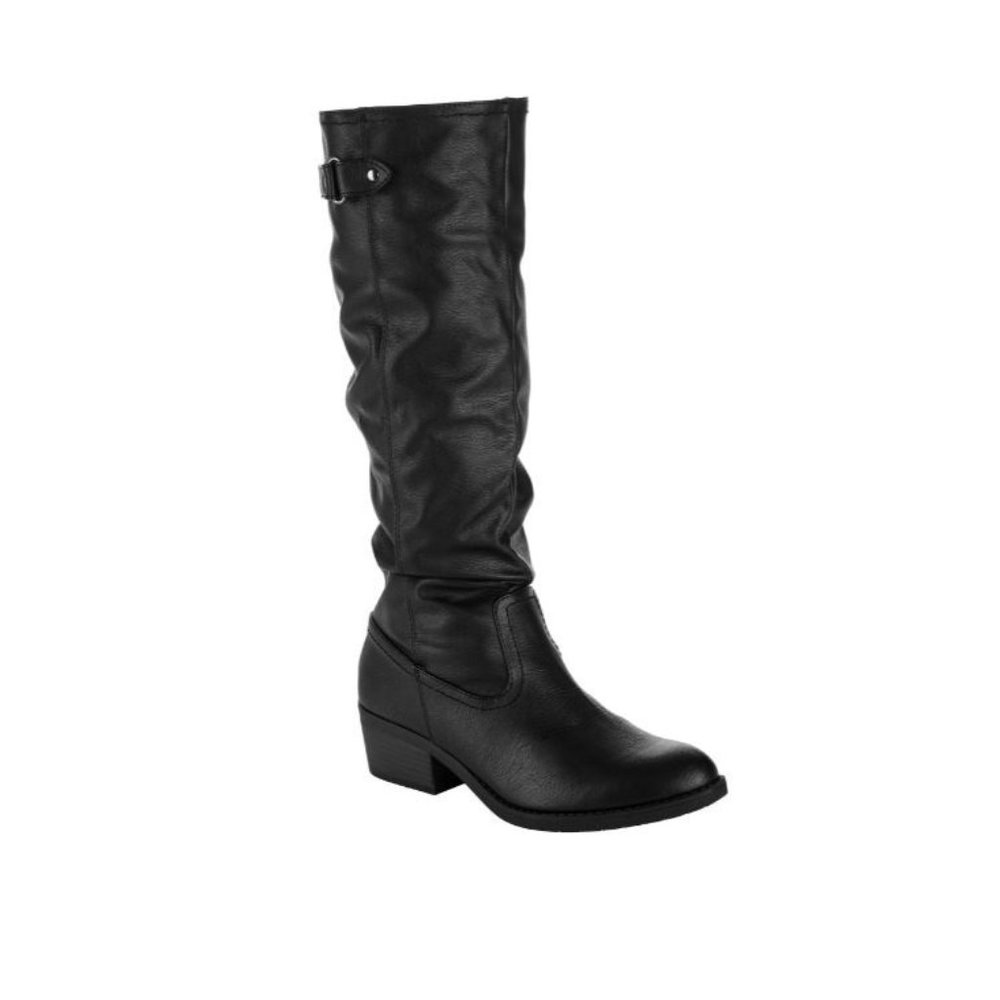 Time and Tru Leather Slouch Tall Boots Size 10
